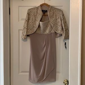 NWT Champagne 2-piece set sequined size 12